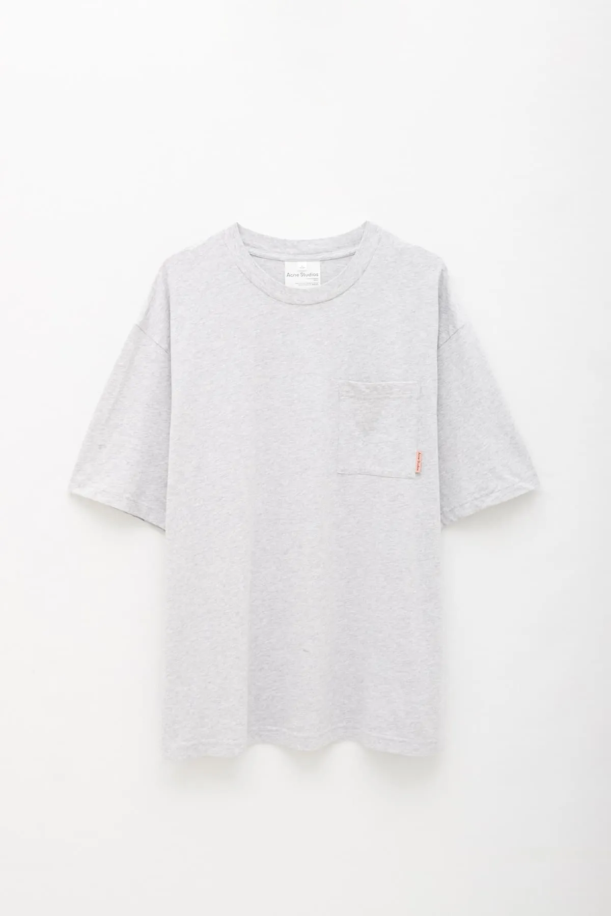 ACNE STUDIOS GREY EXTORR POCKET PINK LABEL TSHIRT