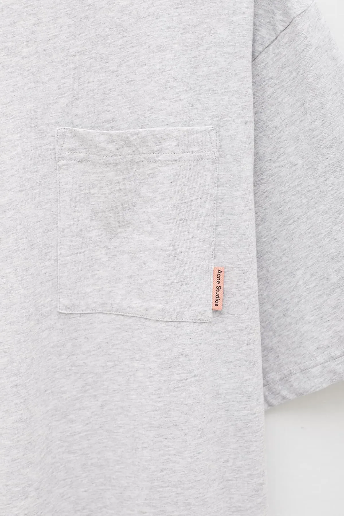 ACNE STUDIOS GREY EXTORR POCKET PINK LABEL TSHIRT
