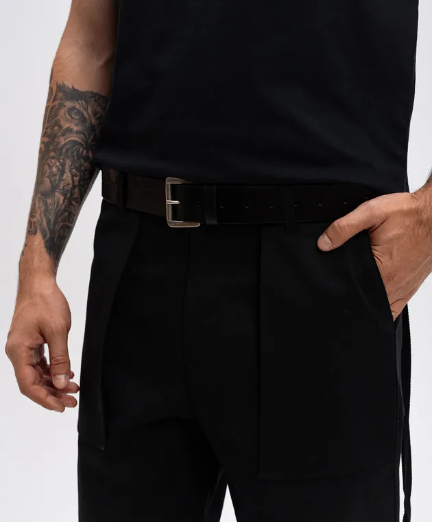 Ann Demeulemeester Dieter black leather belt