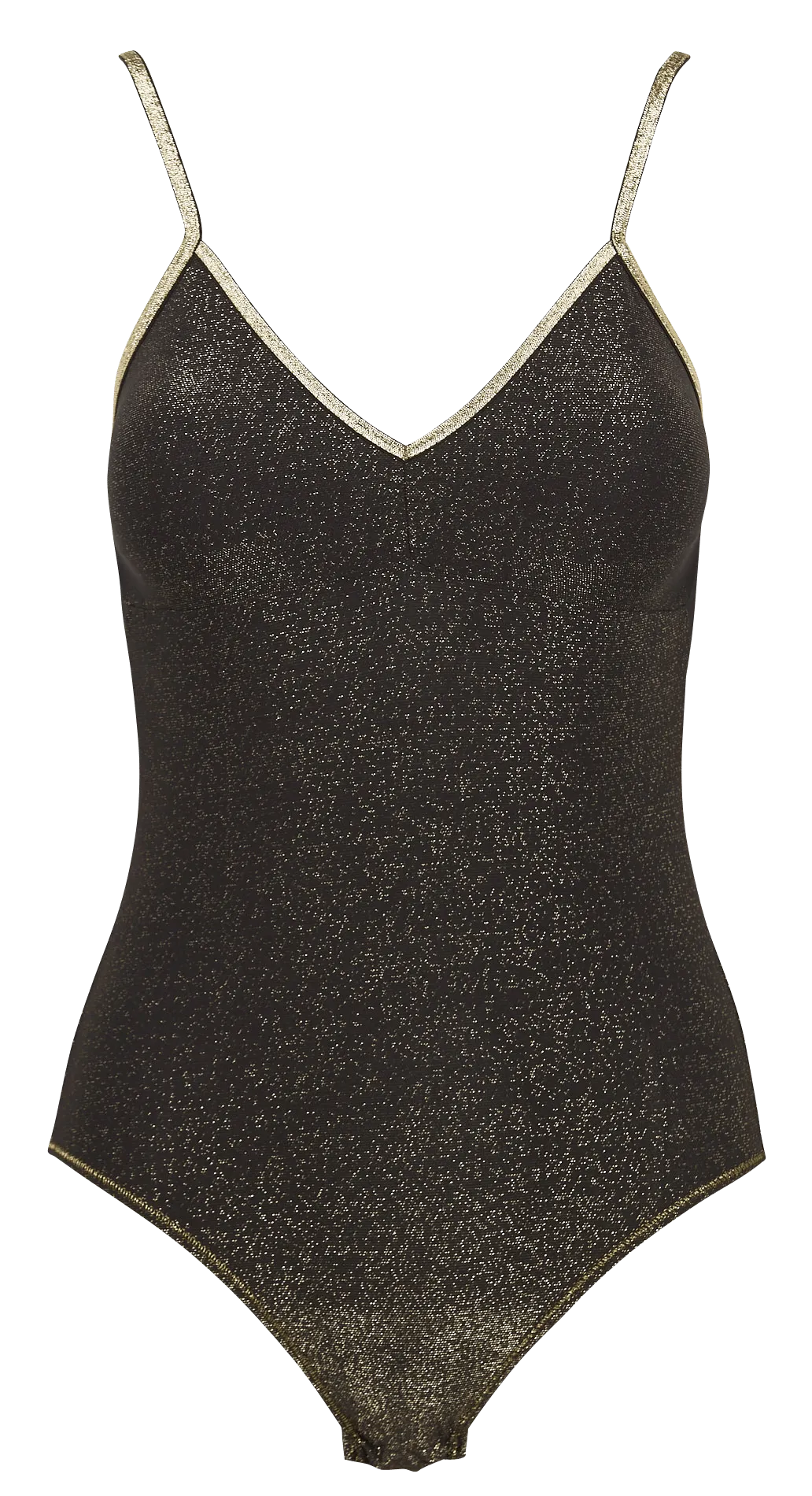 LA NOUVELLE Body con hilos metalizados en negro