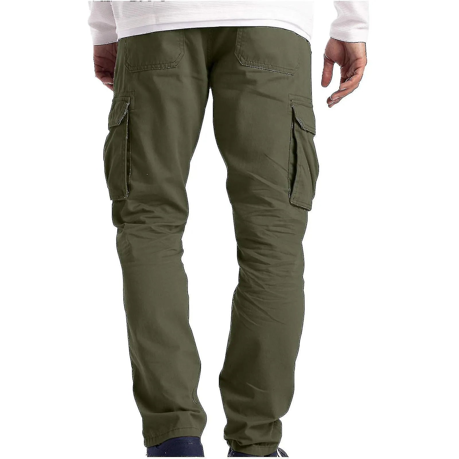 Men"s Cargo Trousers Work Wear Combat Safety Cargo 6 Pocket Full Pants