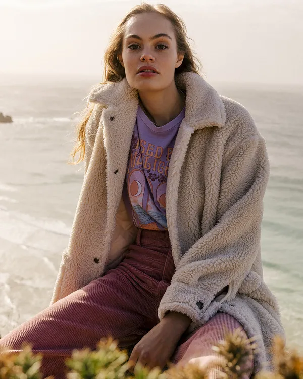NIGHT RIDE  ABRIGO SHERPA PARA MUJER