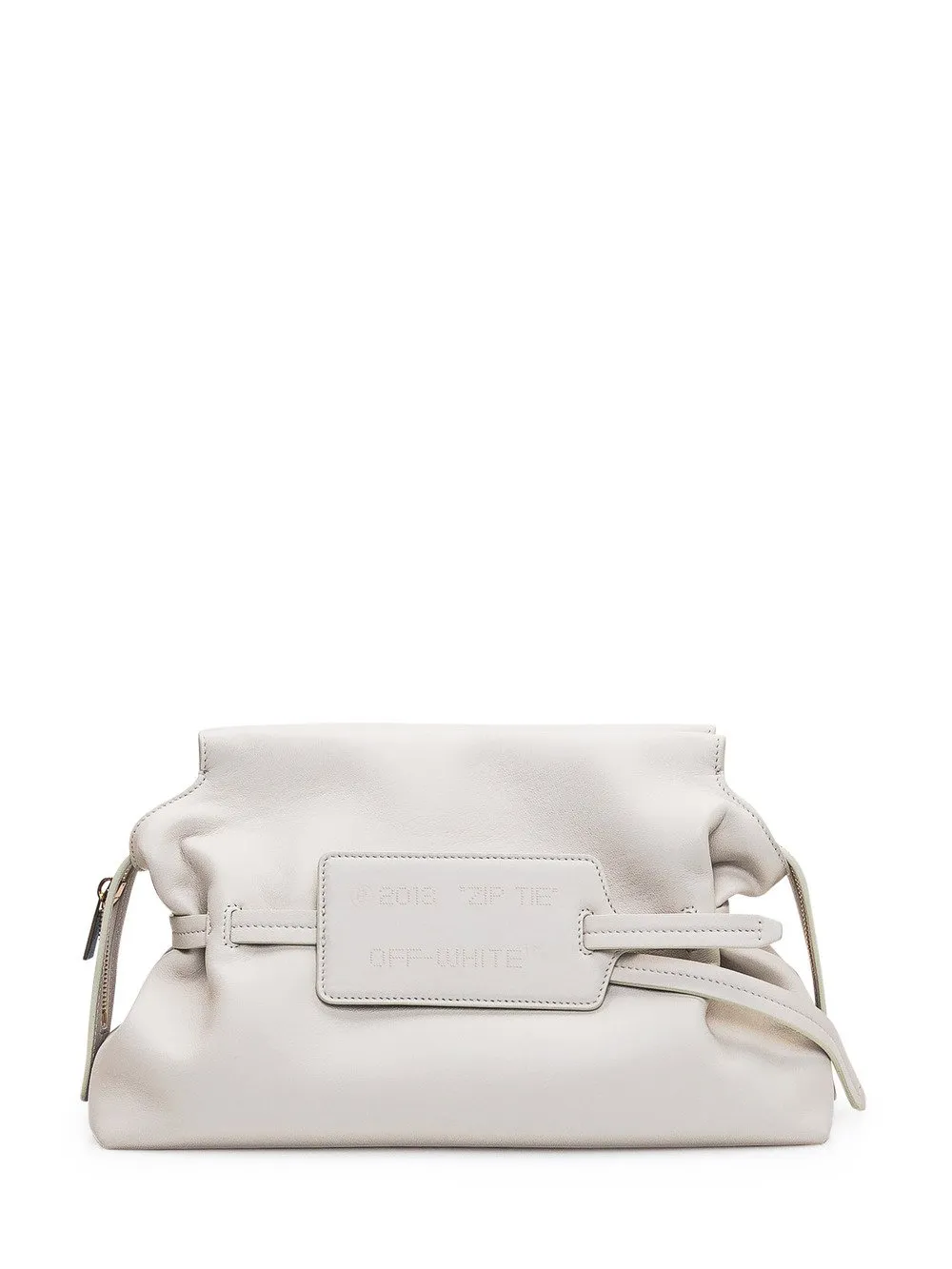 OFFWHITE CLUTCH BAG WITH ZIPTIE LABEL