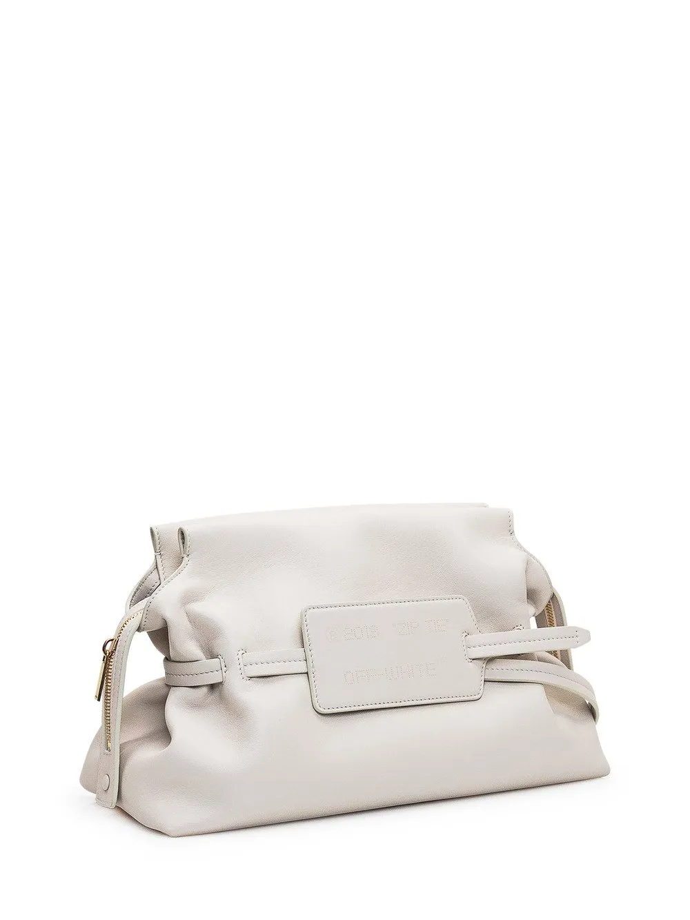 OFFWHITE CLUTCH BAG WITH ZIPTIE LABEL