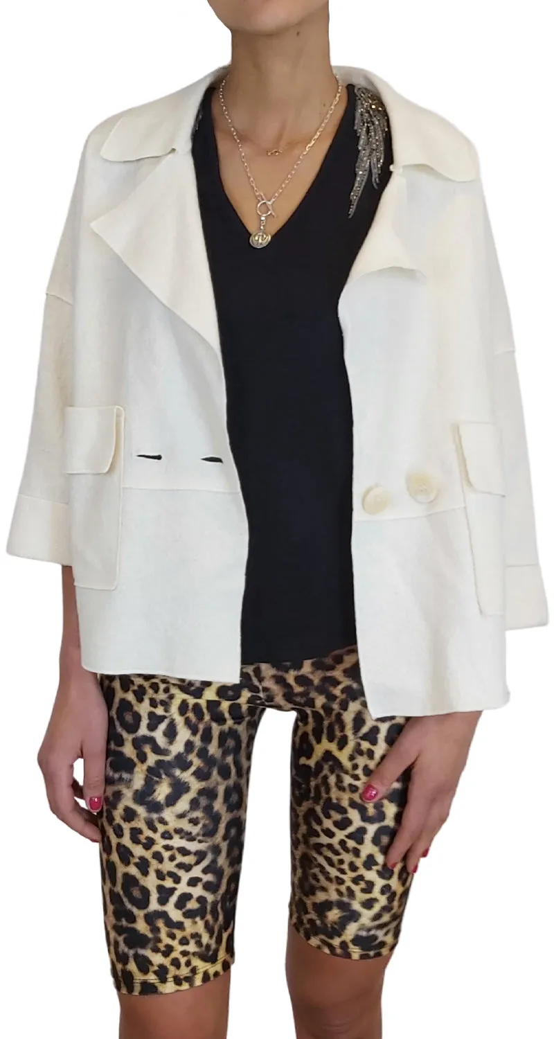 PURIFICACIÓN GARCÍA Chaqueta Corta Blanca