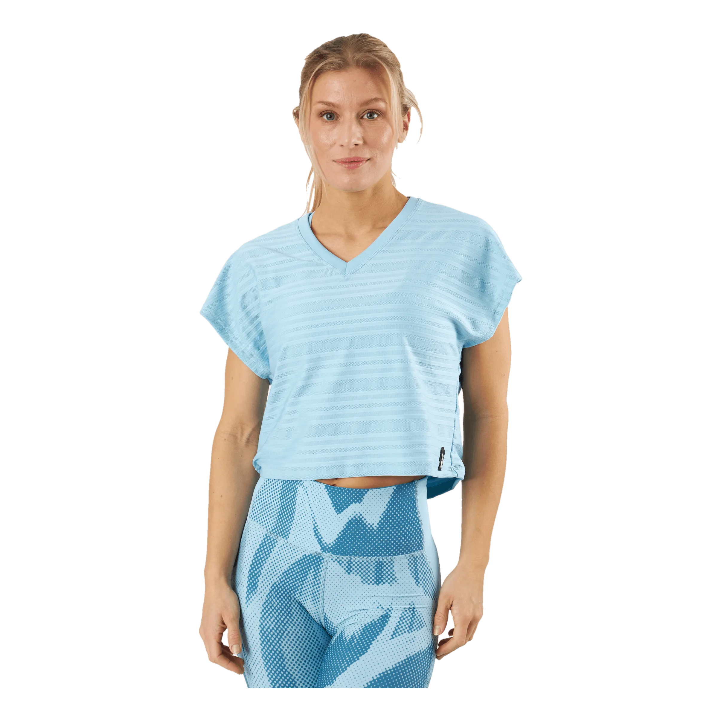 REEBOK PERFORATED TSHIRT BLUE PEARL