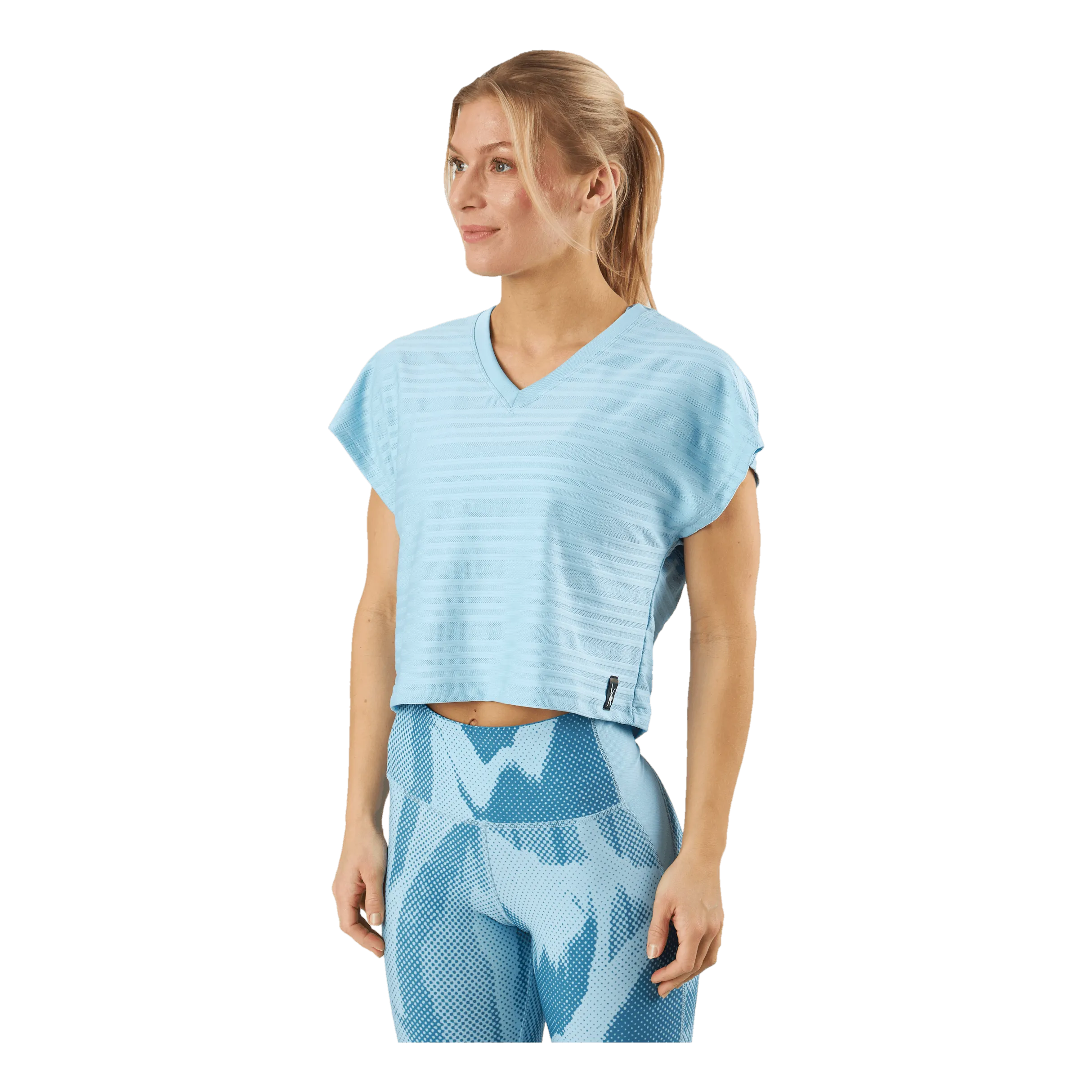 REEBOK PERFORATED TSHIRT BLUE PEARL