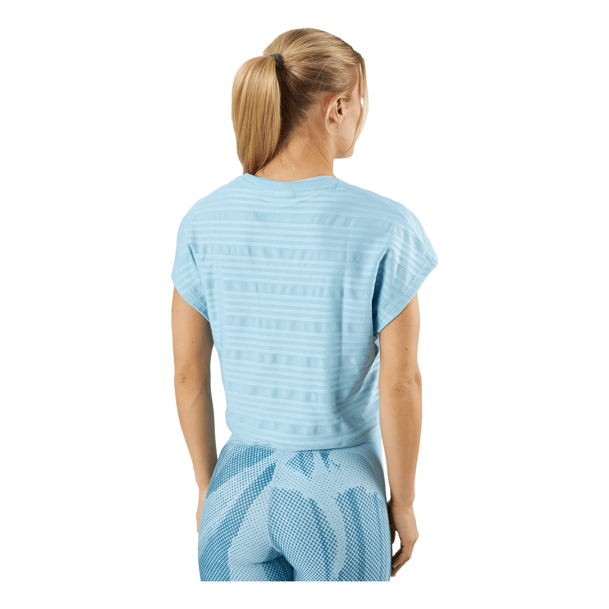 REEBOK PERFORATED TSHIRT BLUE PEARL