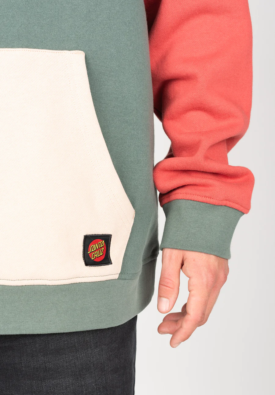 SUDADERA SANTA CRUZ HOMBRE SUAVE CLASSIC DOT LABEL QUARTER CREW REFSCA CRW 1266 (MULTI) VERDEBEIGE