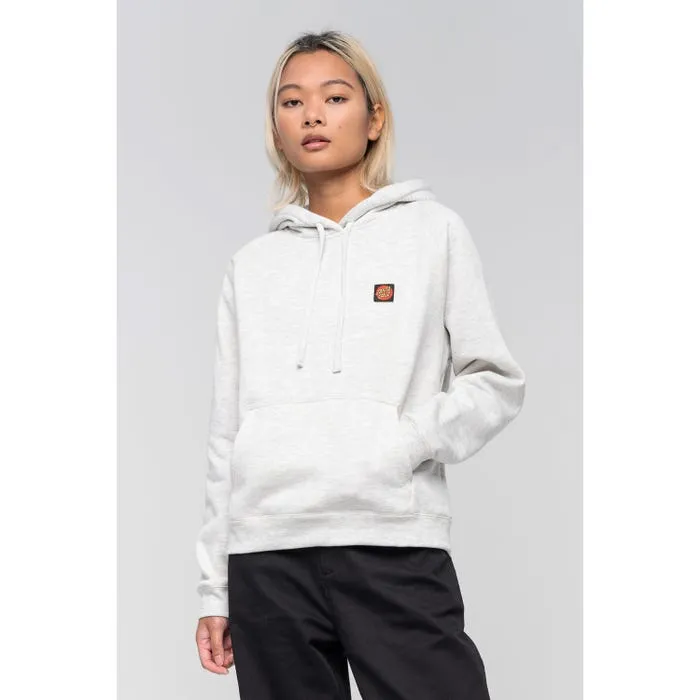 SUDADERA SANTA CRUZ MUJER CON CAPUCHA CLASSIC LABEL HOOD ATHLETIC HEATHER REF. SCAWHD0488 BLANCO JASPEADO