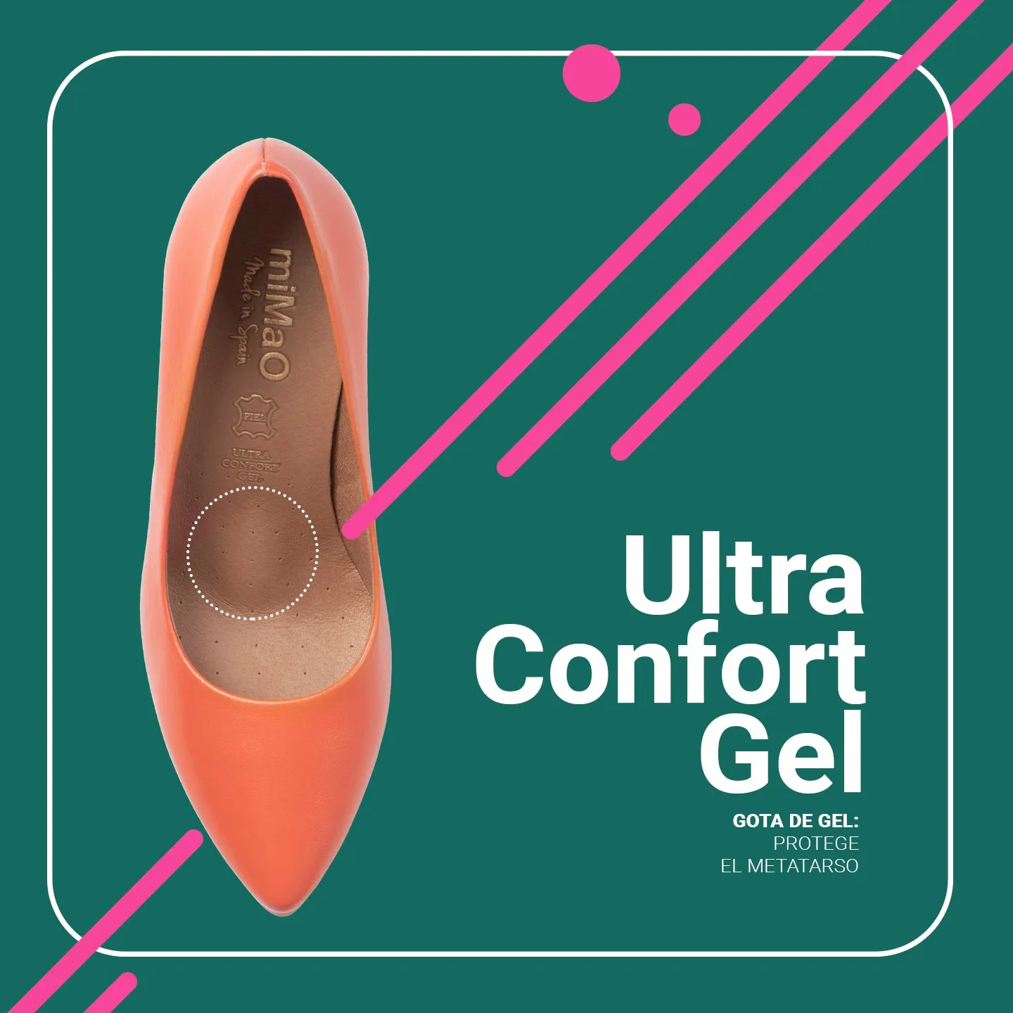 URBAN S SALON – Zapatos de tacón medio de napa MARRÓN