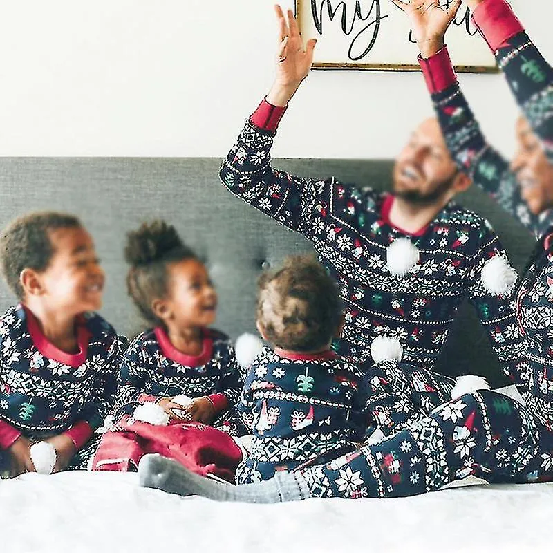 Waist Sleepwear Print Pj Sets For Women Men Kids Wear Pajamas Set