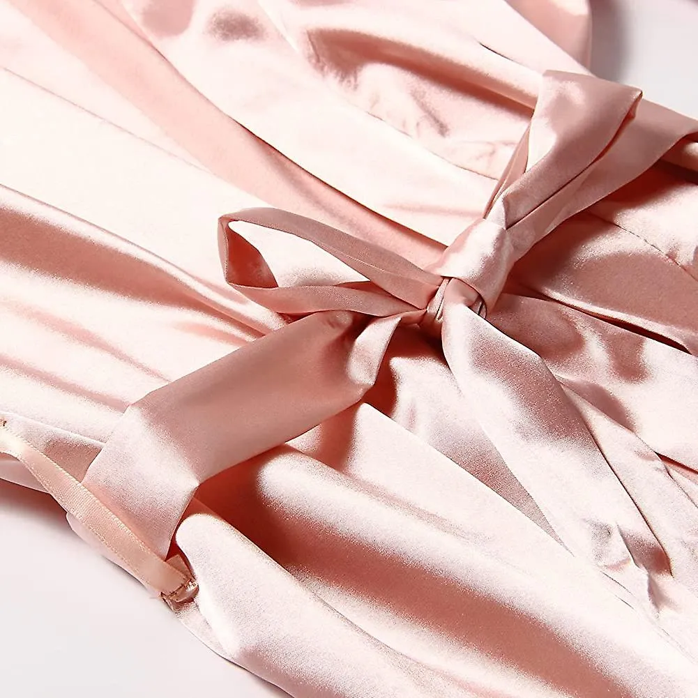 Women Ladies Sexy Silk Satin Pyjamas Set Nightwear Home Wear Sleepwear Lace Acsergery Gift