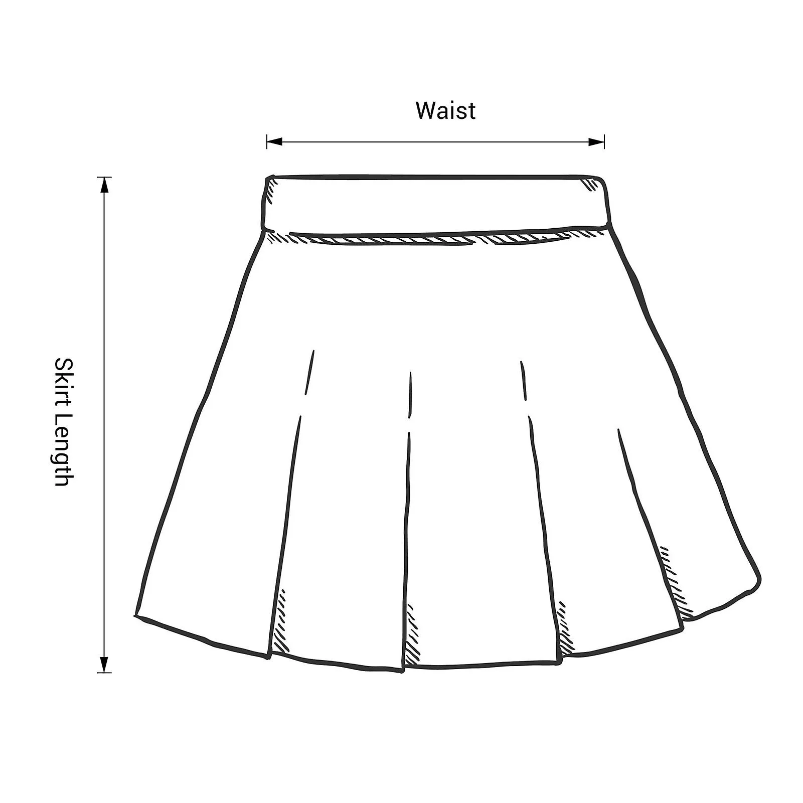 Women's A Line Short Skirt High Waist Drawstring Workout Skirt for Shopping Daily Wear