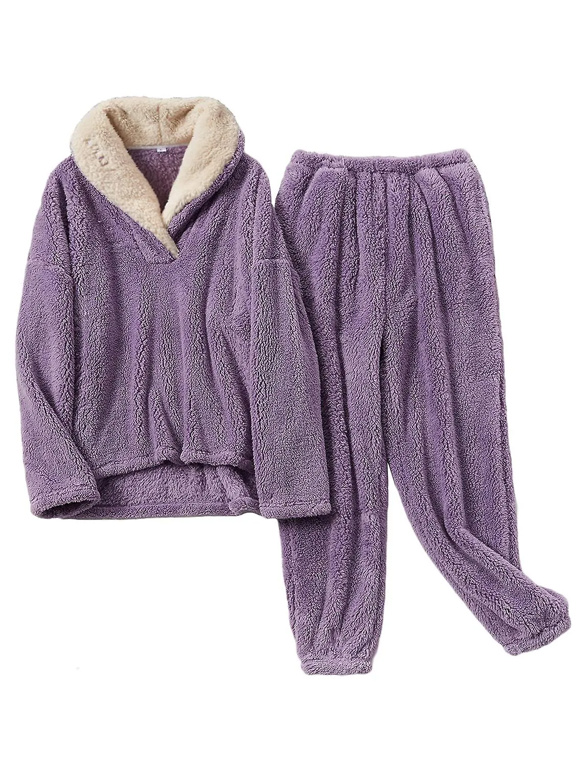 Women's Pyjama Sets Ladies Loungewear Pyjamas for Women Comfy Warm Soft Womans Lounge Wear Sets Nightwear Fluffy Fleece Wome