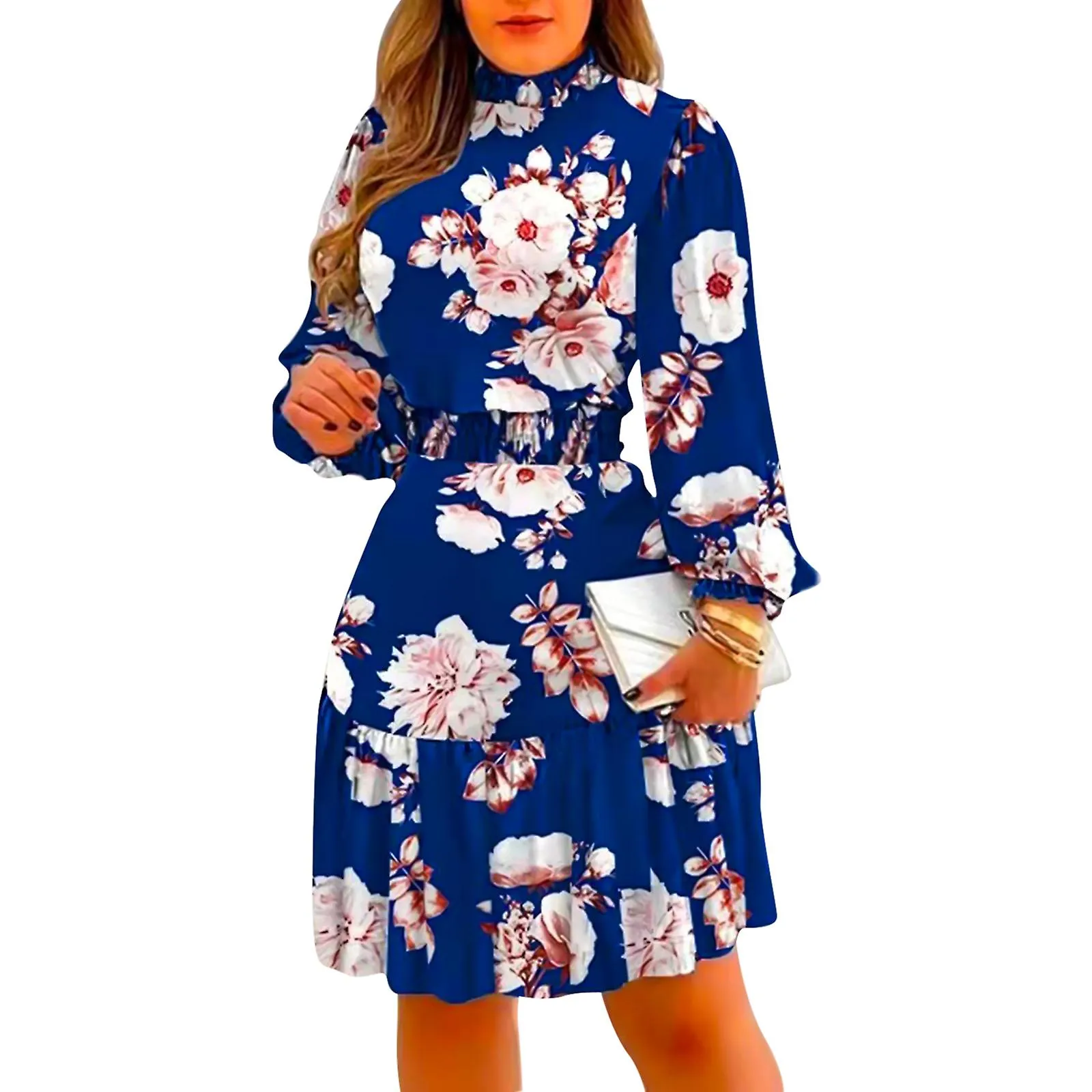 Women's Turtleneck Summer Dress Women Oversize Daily Dress For Going Beach Side Wear