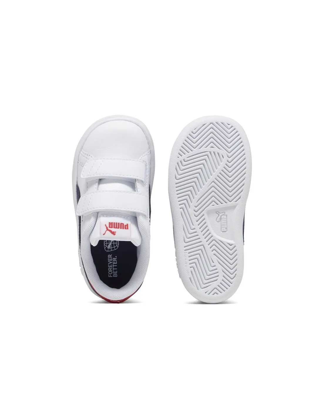 Zapatillas de Puma Smash 3.0 L V I Infantil Blanco
